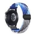 18mm Two-color Magnetic Braided Nylon Watch Band(Blueberry Black Chocolate)