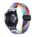 22mm Two-color Magnetic Braided Nylon Watch Band(Colorful Denim)