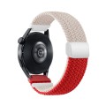 22mm Two-color Magnetic Braided Nylon Watch Band(Starlight Red)