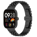 For Xiaomi Mi Band 8 Pro Five-bead Butterfly Buckle Metal Watch Band(Black)