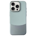 For iPhone 15 Pro Max Napa Texture PC + Leather Phone Case(Cyan)