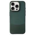 For iPhone 15 Pro Max Napa Texture PC + Leather Phone Case(Dark Green)