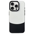 For iPhone 15 Pro Napa Texture PC + Leather Phone Case(Panda Black)