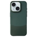 For iPhone 15 Napa Texture PC + Leather Phone Case(Dark Green)