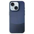 For iPhone 15 Napa Texture PC + Leather Phone Case(Royal Blue)