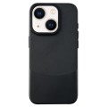For iPhone 14 Plus Napa Texture PC + Leather Phone Case(Black)