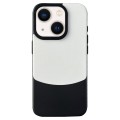 For iPhone 14 Plus Napa Texture PC + Leather Phone Case(Panda Black)