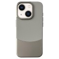 For iPhone 14 Napa Texture PC + Leather Phone Case(Grey)