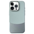For iPhone 14 Pro Napa Texture PC + Leather Phone Case(Cyan)