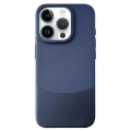 For iPhone 14 Pro Napa Texture PC + Leather Phone Case(Royal Blue)