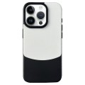 For iPhone 14 Pro Napa Texture PC + Leather Phone Case(Panda Black)