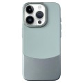 For iPhone 14 Pro Max Napa Texture PC + Leather Phone Case(Cyan)