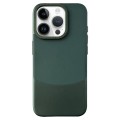 For iPhone 13 Pro Max Napa Texture PC + Leather Phone Case(Dark Green)