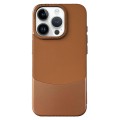 For iPhone 13 Pro Max Napa Texture PC + Leather Phone Case(Brown)
