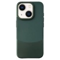 For iPhone 13 Napa Texture PC + Leather Phone Case(Dark Green)