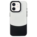 For iPhone 12 / 12 Pro Napa Texture PC + Leather Phone Case(Panda Black)