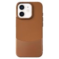 For iPhone 12 / 12 Pro Napa Texture PC + Leather Phone Case(Brown)