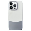 For iPhone 12 Pro Max Napa Texture PC + Leather Phone Case(Silver)