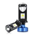 N4 1 Pair H4 Car mini Bifocal LED Lens Headlight(Black)