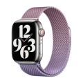For Apple Watch Series 7 45mm Milan Gradient Loop Magnetic Buckle Watch Band(Pink Lavender)