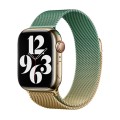 For Apple Watch Series 3 42mm Milan Gradient Loop Magnetic Buckle Watch Band(Gold Violet)