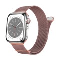 For Apple Watch Series 7 41mm Two Color Milanese Loop Magnetic Watch Band(Pink Orange)