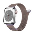 For Apple Watch Series 7 41mm Two Color Milanese Loop Magnetic Watch Band(Pink Purple)