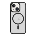 For iPhone 13 Metal Button Skin Feel Matte MagSafe Shockproof Phone Case(Black)