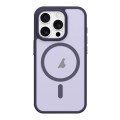 For iPhone 12 Pro Metal Button Skin Feel Matte MagSafe Shockproof Phone Case(Purple)