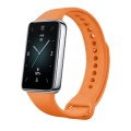 For Honor Band 9 Solid Color Silicone Watch Band(Orange)