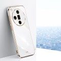 For OPPO Find X7 5G XINLI Straight 6D Plating Gold Edge TPU Phone Case(White)