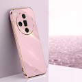 For OPPO Find X7 5G XINLI Straight 6D Plating Gold Edge TPU Phone Case(Cherry Purple)