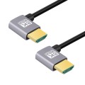 HDMI Male to HDMI Male Dual Elbow HD Audio Video Adapter Cable, Length:1m(Dual Left Bend)