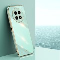 For Realme 12 5G XINLI Straight 6D Plating Gold Edge TPU Phone Case(Mint Green)