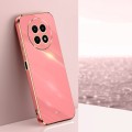 For Realme 12 5G XINLI Straight 6D Plating Gold Edge TPU Phone Case(Hawthorn Red)