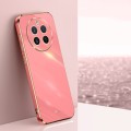 For Realme 12+ XINLI Straight 6D Plating Gold Edge TPU Phone Case(Hawthorn Red)