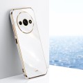 For Xiaomi Redmi A3 XINLI Straight 6D Plating Gold Edge TPU Phone Case(White)