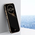 For Xiaomi Redmi A3 XINLI Straight 6D Plating Gold Edge TPU Phone Case(Black)