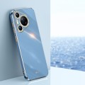 For Huawei Pura 70 XINLI Straight 6D Plating Gold Edge TPU Phone Case(Celestial Blue)