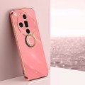 For OPPO Find X7 5G XINLI Straight 6D Plating Gold Edge TPU Shockproof Case with Ring Holder(Hawthor