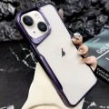 For iPhone 15 Plus Blade Electroplating Frosted TPU Phone Case(Purple)