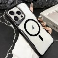 For iPhone 15 Pro Blade Electroplating Frosted MagSafe Magnetic Phone Case(Black)
