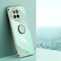 For Xiaomi Civi 4 Pro XINLI Straight 6D Plating Gold Edge TPU Shockproof Case with Ring Holder(Mint