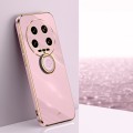 For Xiaomi 14 Ultra 5G XINLI Straight 6D Plating Gold Edge TPU Shockproof Case with Ring Holder(Cher