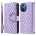 For Xiaomi Redmi 12C / 11A Glitter Lattice Zipper Wallet Leather Phone Case(Purple)