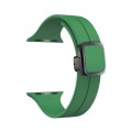 For Apple Watch Series 9 45mm Magnetic Square Buckle Silicone Watch Band(Alfalfa)
