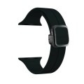 For Apple Watch Series 4 40mm Magnetic Square Buckle Silicone Watch Band(Black)