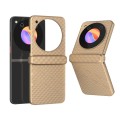 For ZTE Libero Flip/nubia Flip 3 in 1 Wave Pattern Matte PC Phone Case with Hinge(Gold)