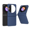 For ZTE Libero Flip/nubia Flip 3 in 1 Wave Pattern Matte PC Phone Case with Hinge(Dark Blue)