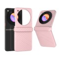 For ZTE Libero Flip/nubia Flip 3 in 1 Wave Pattern Matte PC Phone Case with Hinge(Pink)